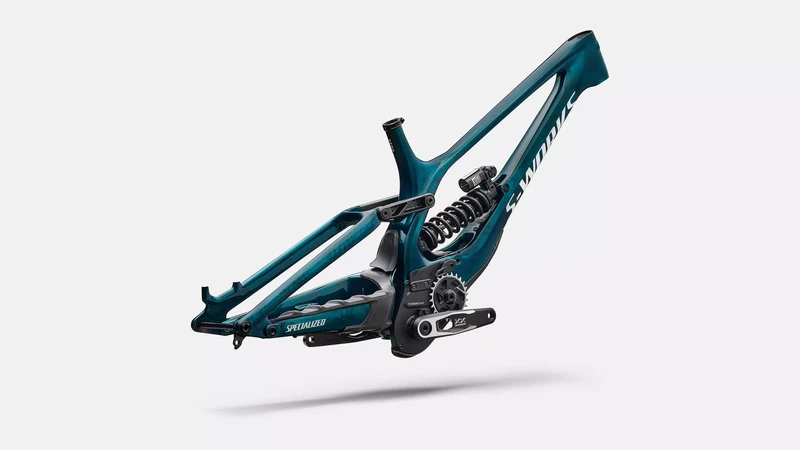 S-Works Demo 11 Frameset | gloss teal tint carbon/smoke/white