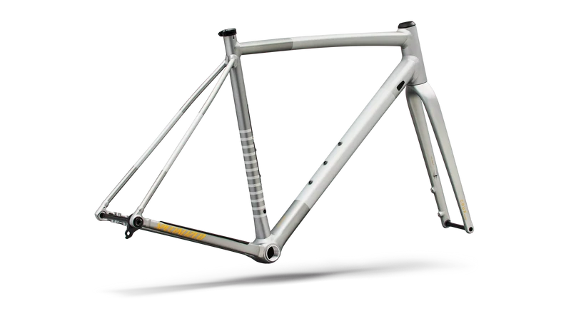 SPECIALIZED Crux DSW Alloy Rahmenset | shadow silver/california sunshine