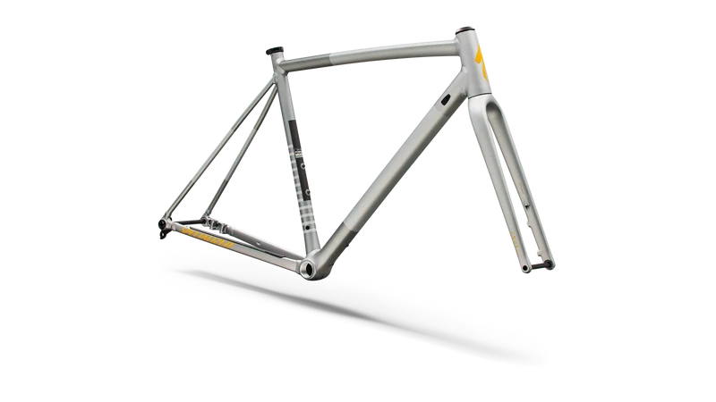 SPECIALIZED Crux DSW Alloy Rahmenset | shadow silver/california sunshine