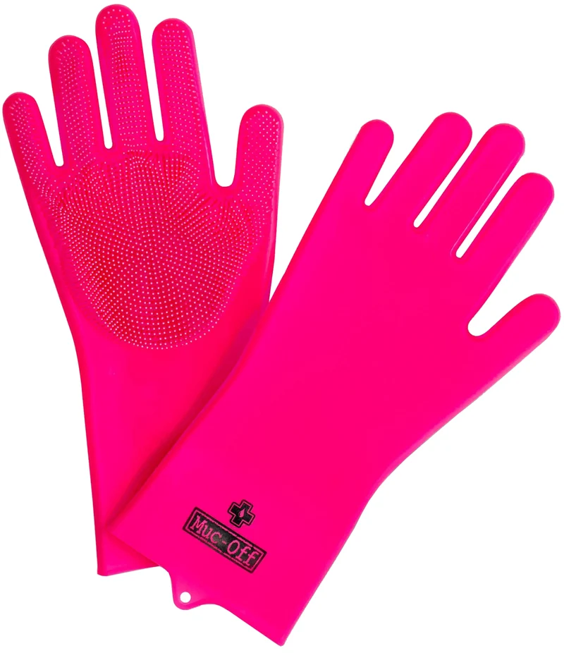 MUC-OFF Deep Scrubber Gloves | pink