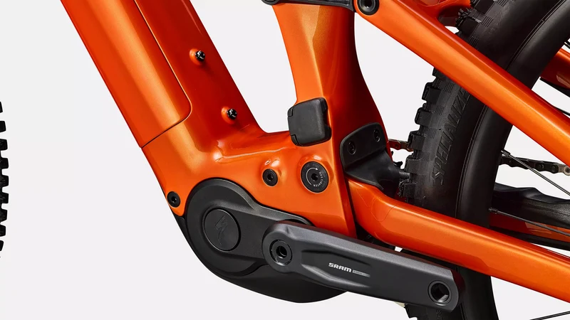 SPECIALIZED Turbo Levo 4 Comp Carbon | gloss orange tint over silver dust/dark navy