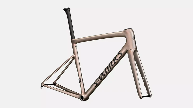 S-WORKS Tarmac SL8 Rahmenset | gloss viavi red gold over silver/satin metallic obsidian