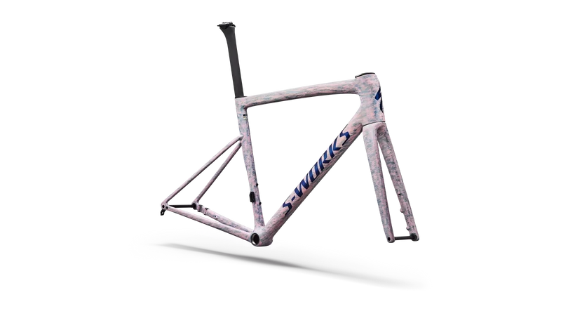 S-WORKS Tarmac SL8 Rahmenset | gloss dolomite metallic/directional brush/blue majesty metallic