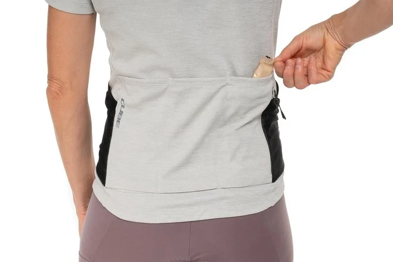 Cube GRAVEL WS Trikot Full Zip CARGO kurzarm