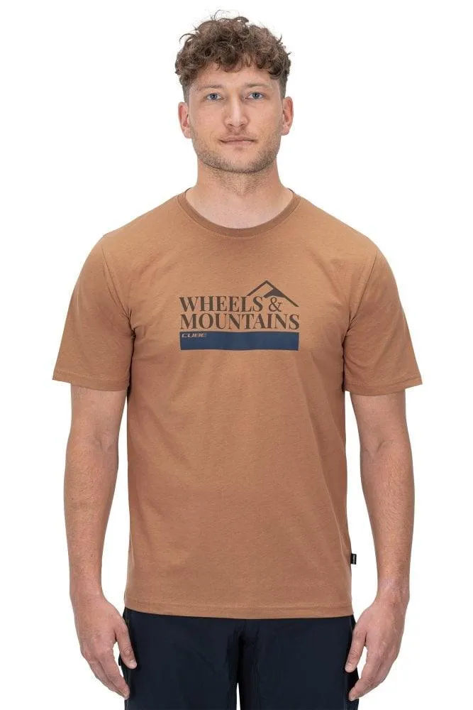 Cube Organic T-Shirt Wheels & Mountains