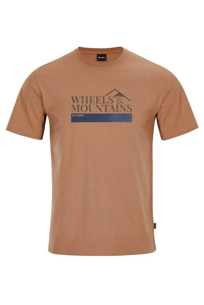 Cube Organic T-Shirt Wheels & Mountains