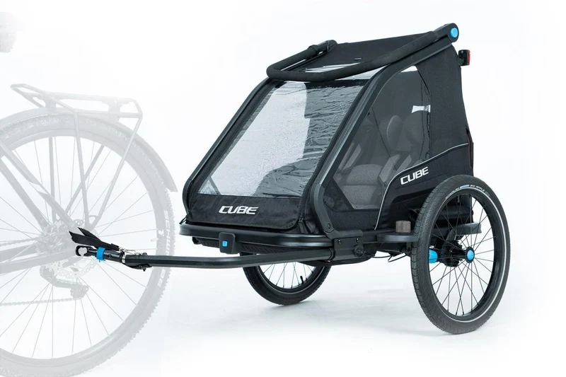 Cube Kinder Fahrradanhänger Double CMPT schwarz