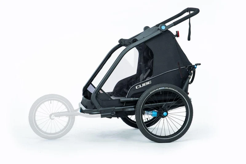 Cube Kinder Fahrradanhänger Double CMPT schwarz