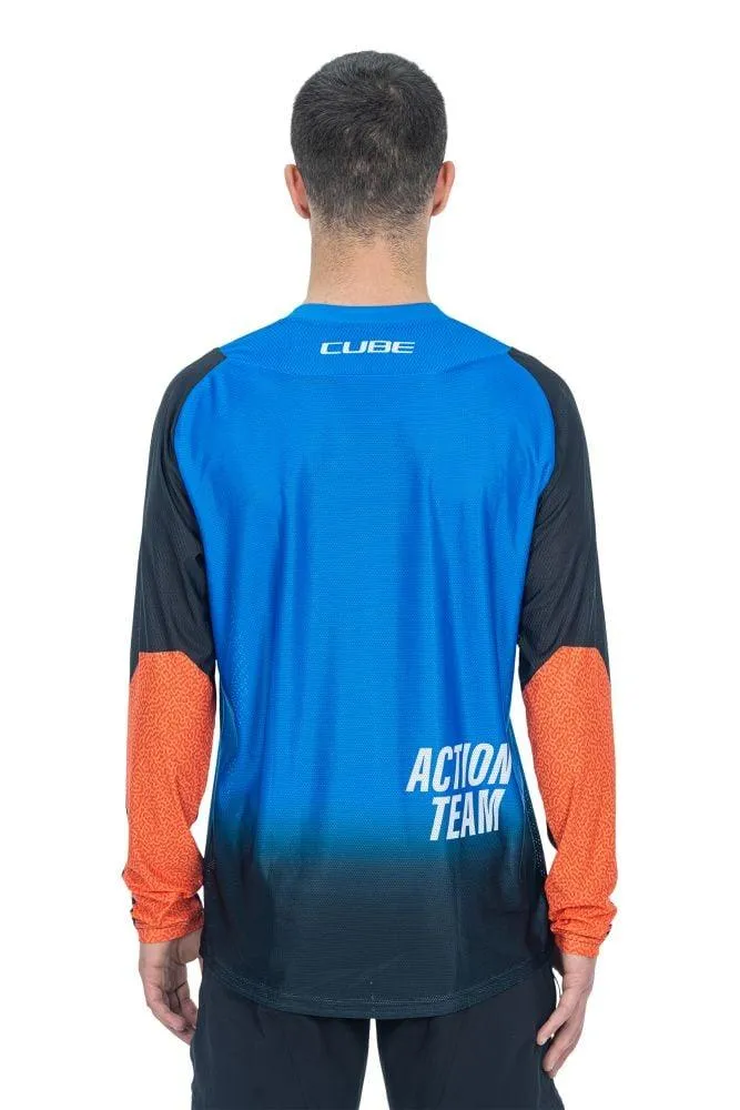 Cube VERTEX Rundhalstrikot X Actionteam langarm