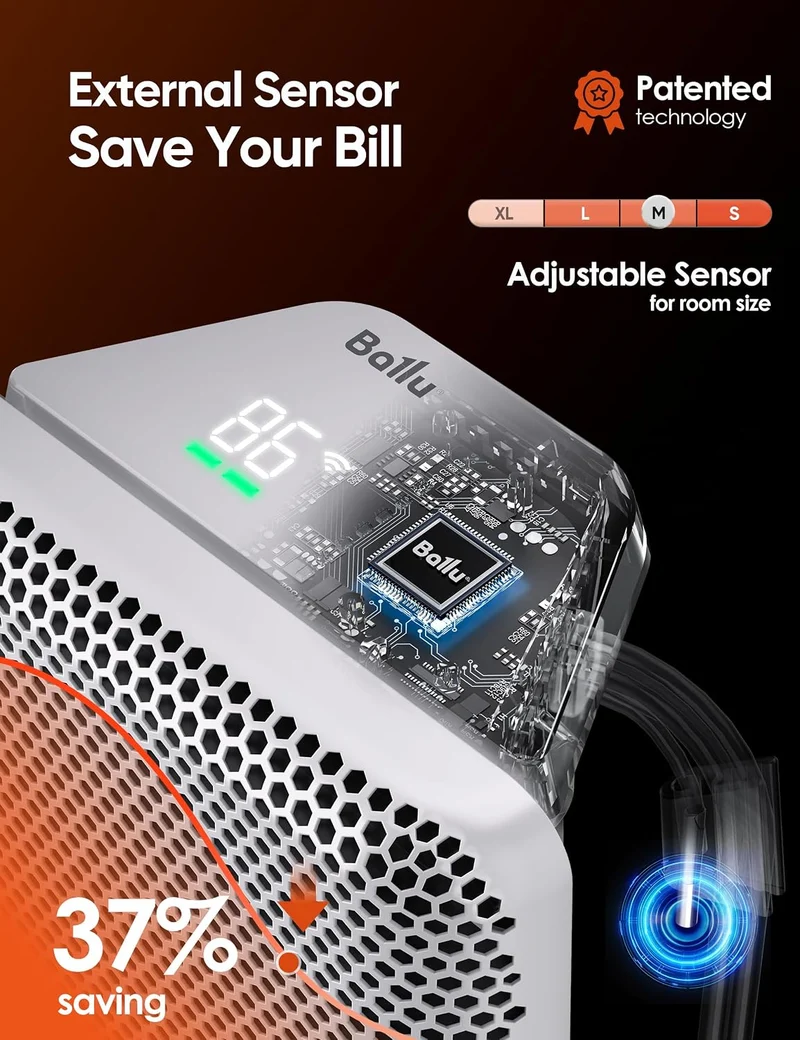 Ballu 2000W Smart WiFi Electric Panel Heater Wall Mounted & Freestanding