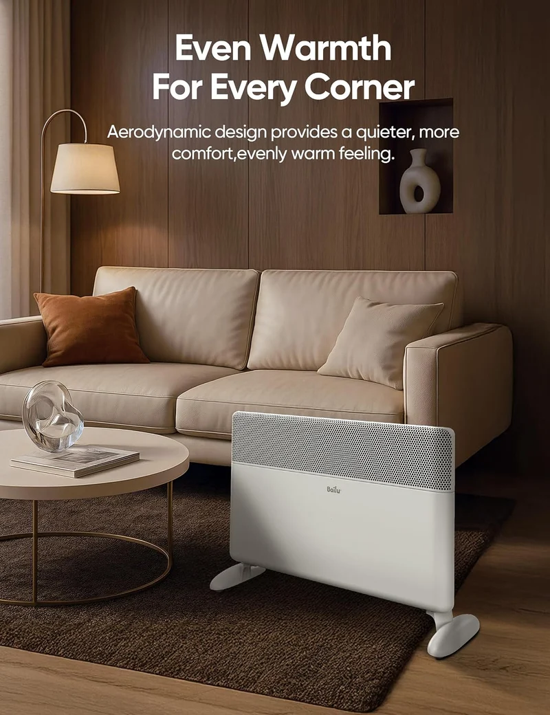 Ballu 2000W Smart WiFi Electric Panel Heater Wall Mounted & Freestanding
