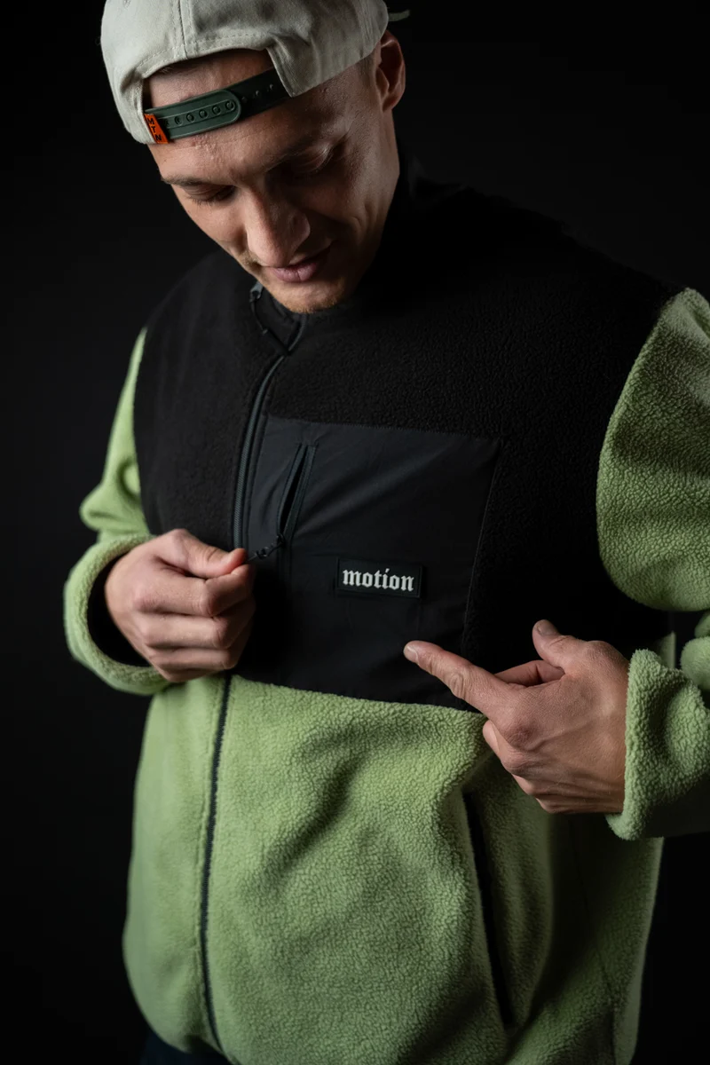Motion Trail Fleece Jacke (Black/Green)