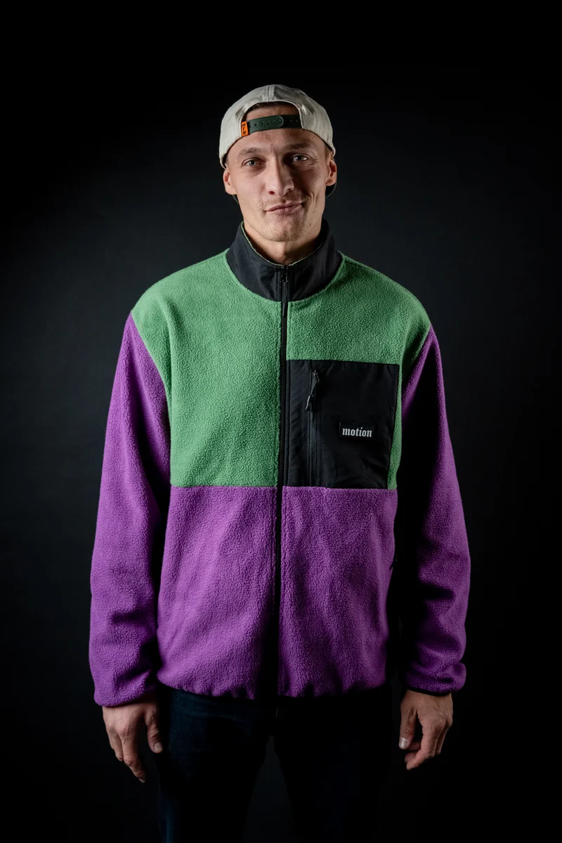 Motion Trail Fleece Jacke (Green/Purple)