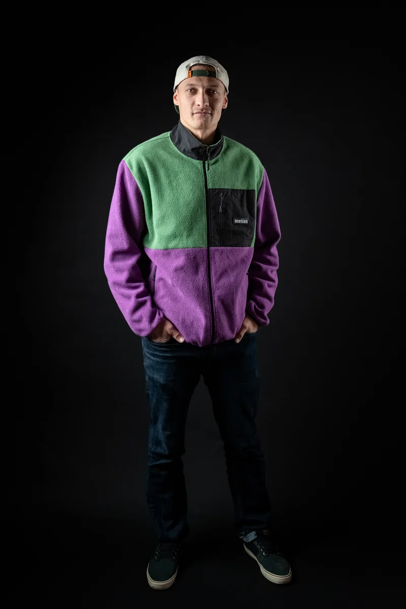Motion Trail Fleece Jacke (Green/Purple)