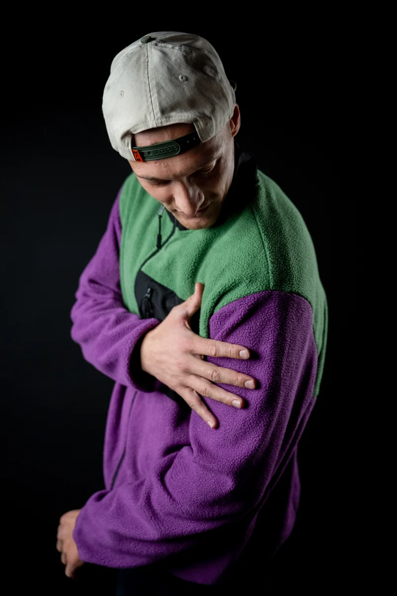 Motion Trail Fleece Jacke (Green/Purple)