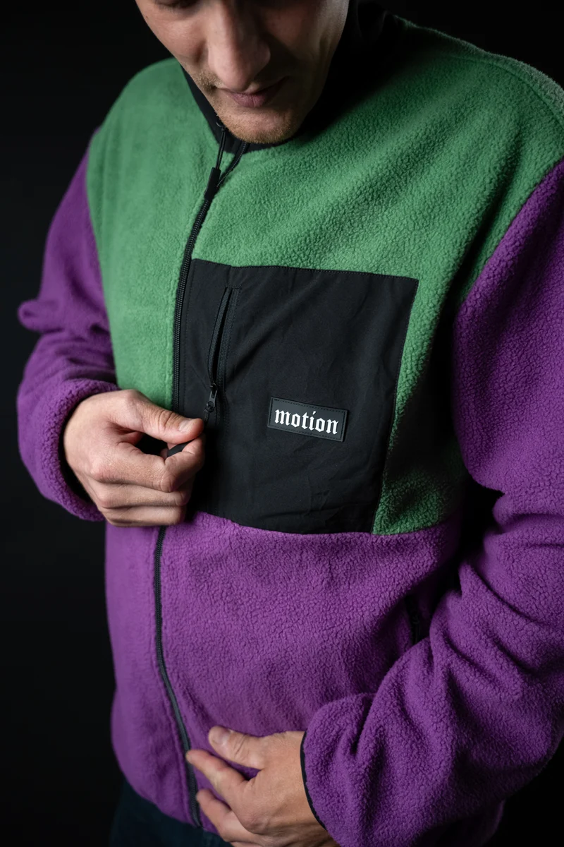 Motion Trail Fleece Jacke (Green/Purple)