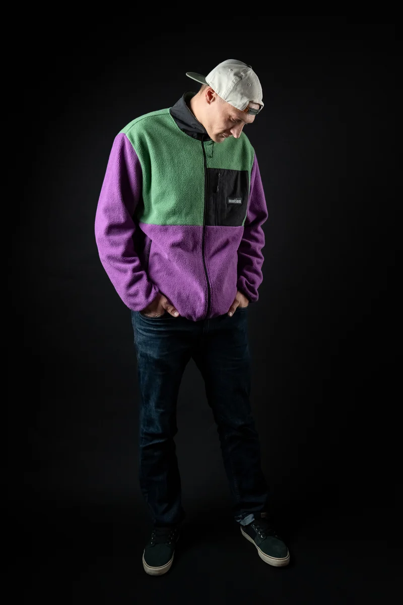 Motion Trail Fleece Jacke (Green/Purple)