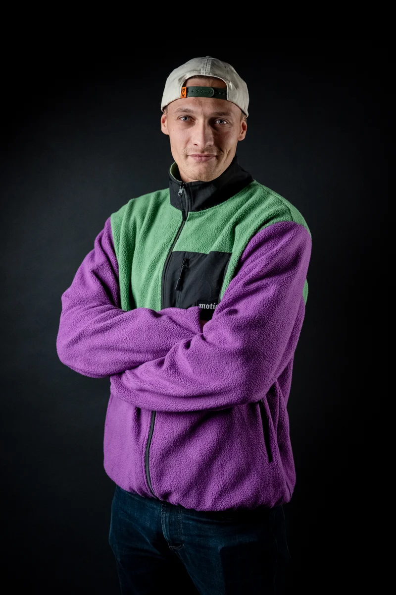 Motion Trail Fleece Jacke (Green/Purple)