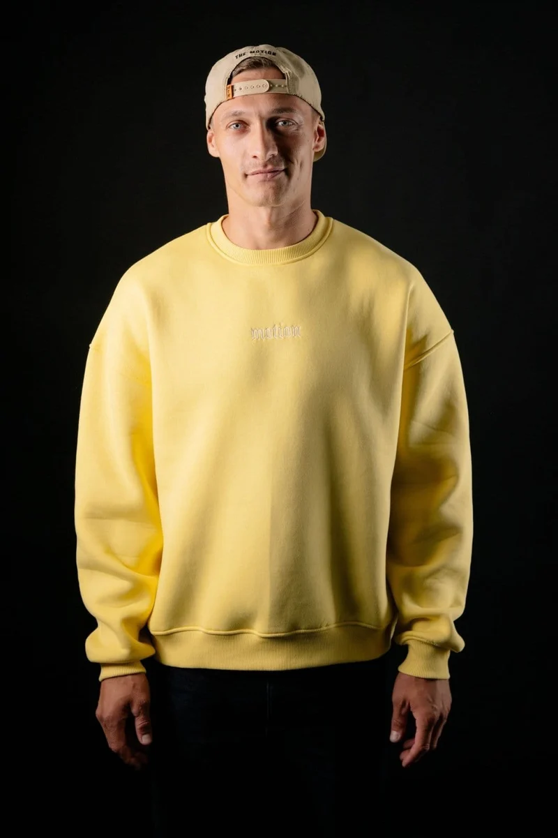 Yellow motion Crewneck