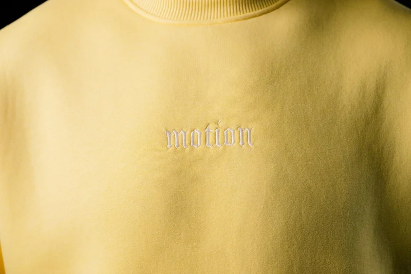 Yellow motion Crewneck