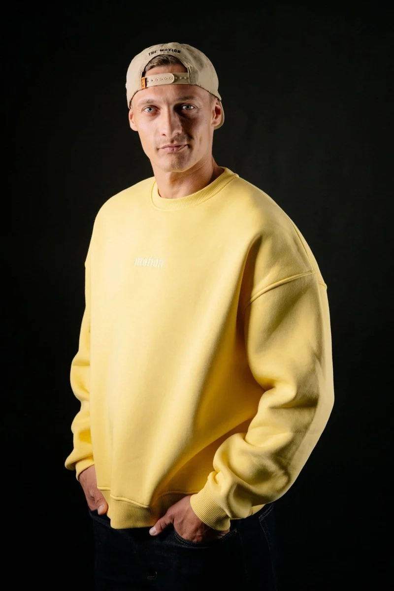 Yellow motion Crewneck