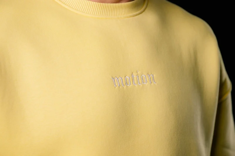 Yellow motion Crewneck