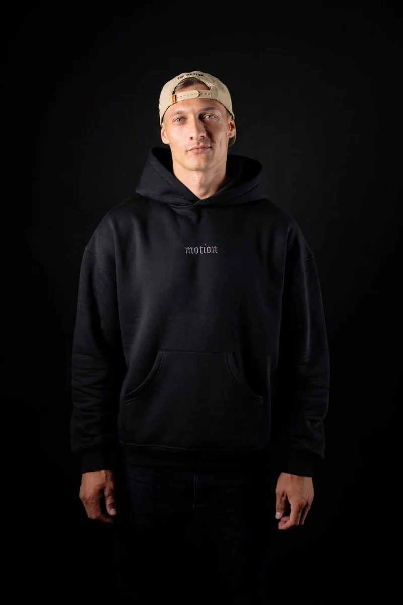 Black motion Hoodie