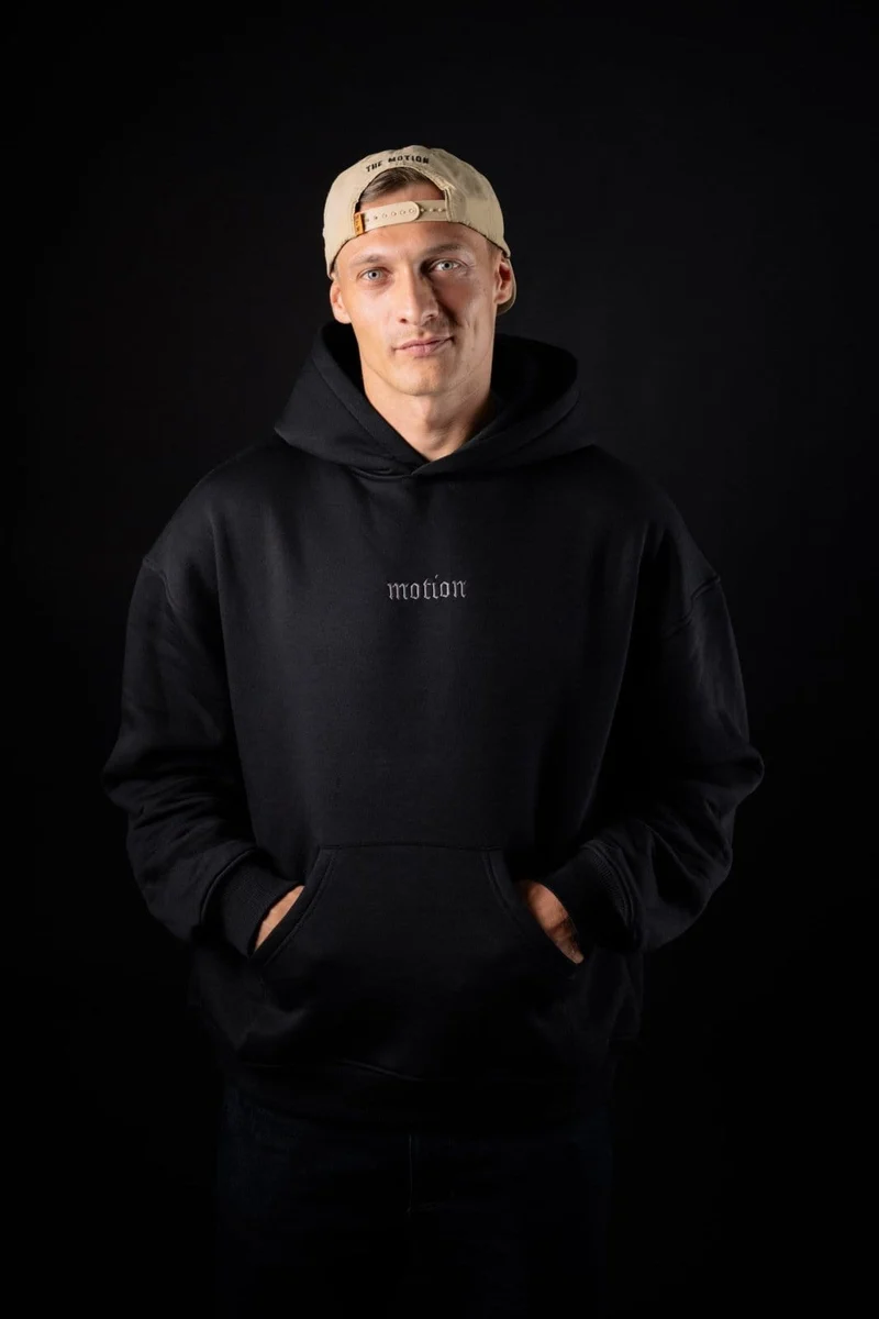 Black motion Hoodie