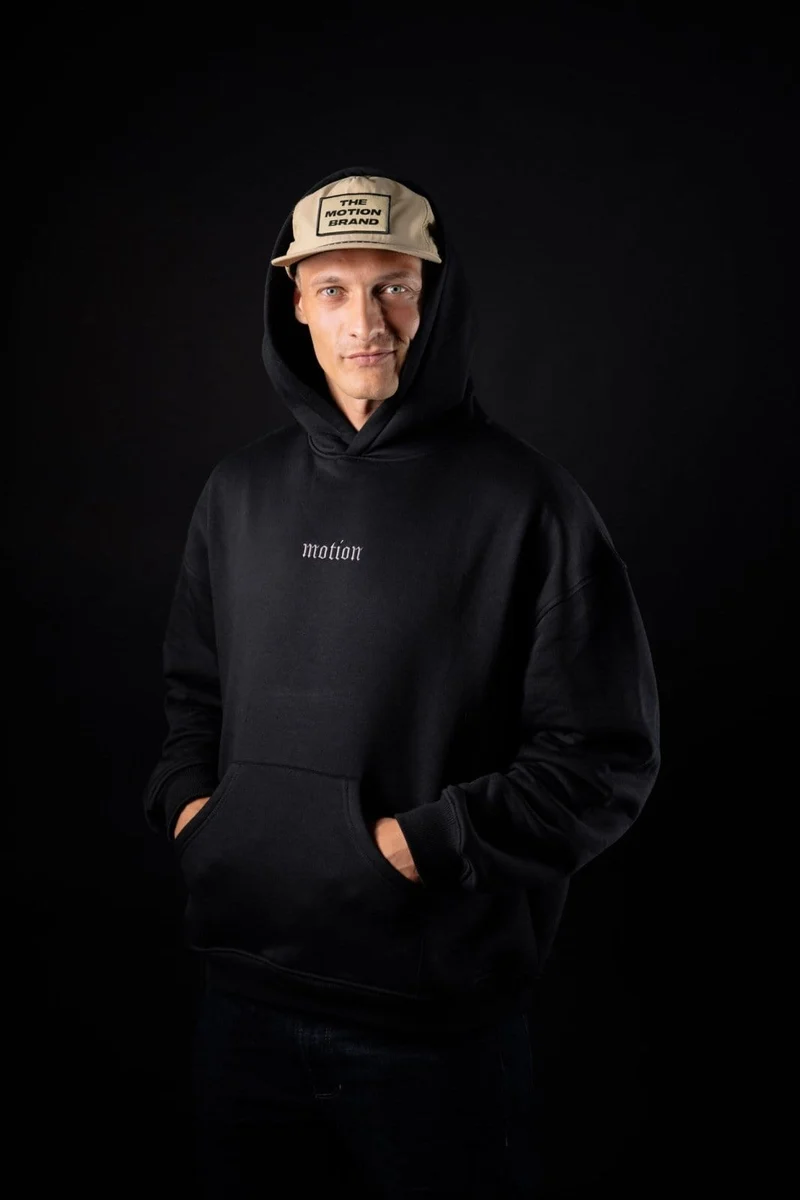 Black motion Hoodie