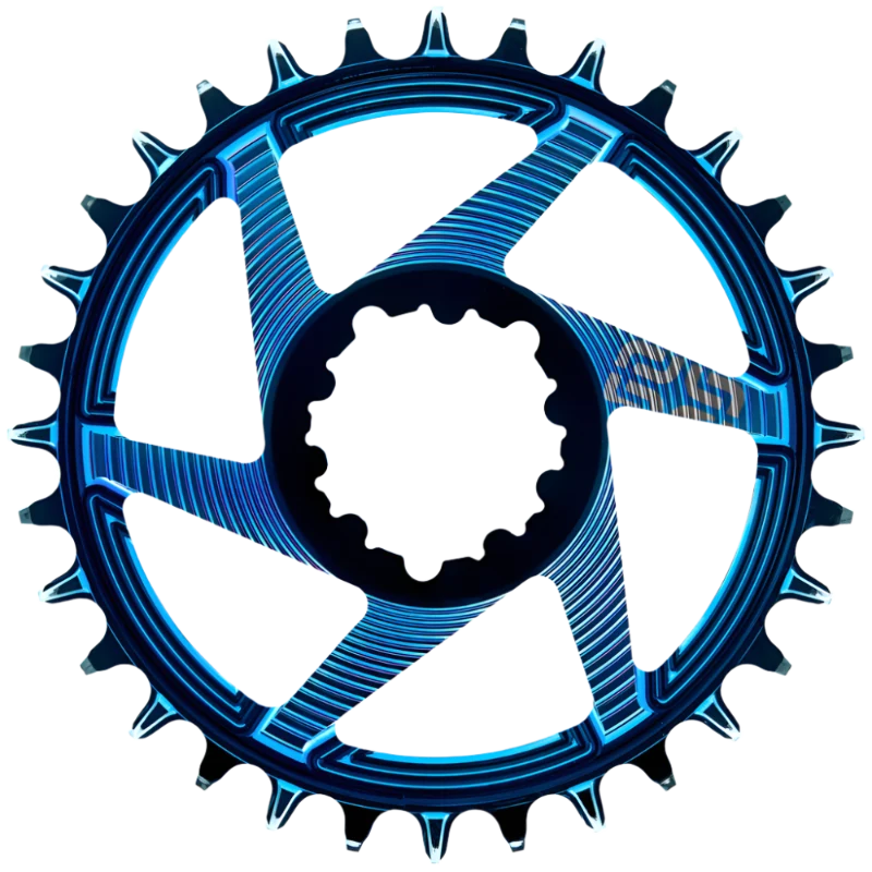 HELIX Race 3-Bolt Direct Mount Chainrings (multiple sizes) Blue/Intergalactic