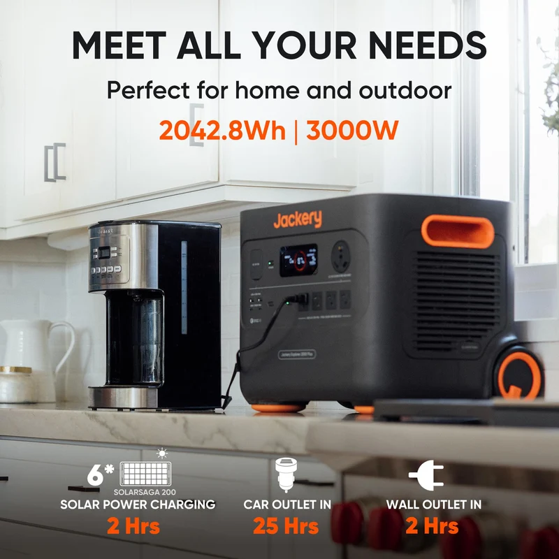 2000W Portable Power Station 2042Wh LiFePO4 Battery Backup