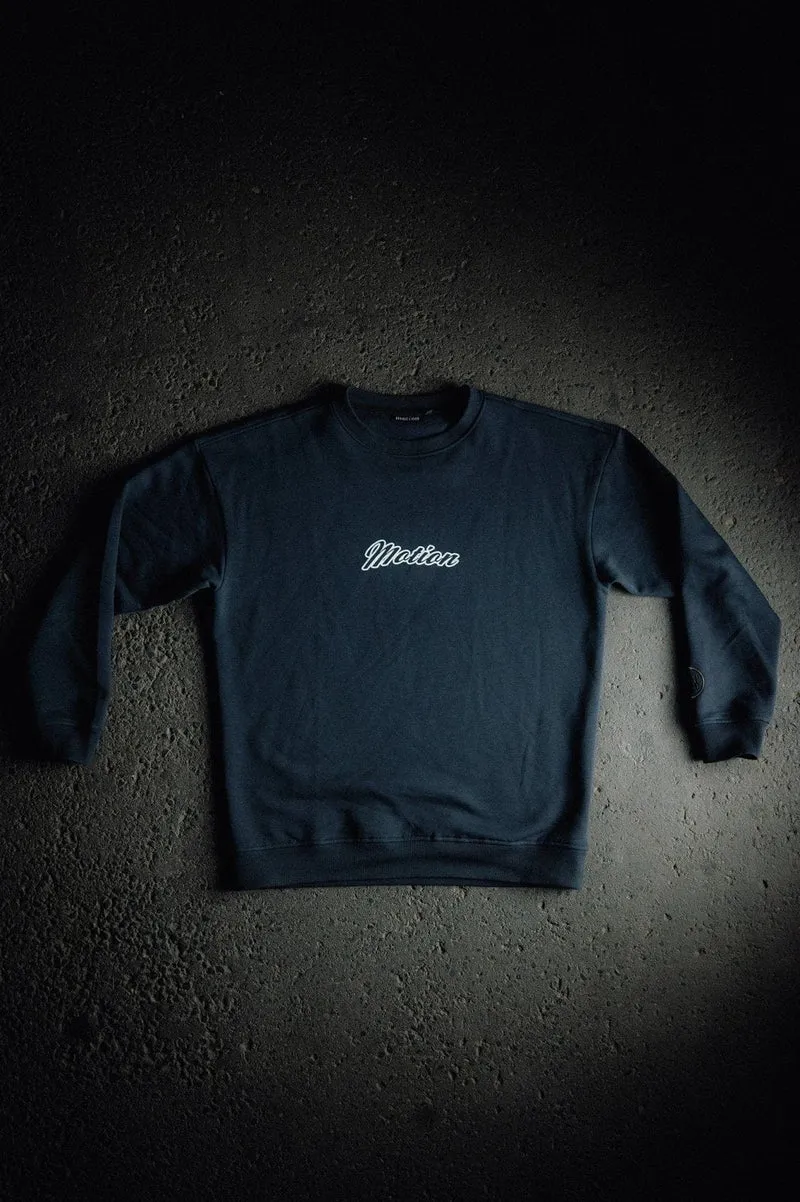 Reflective Crewneck Blue Graphite