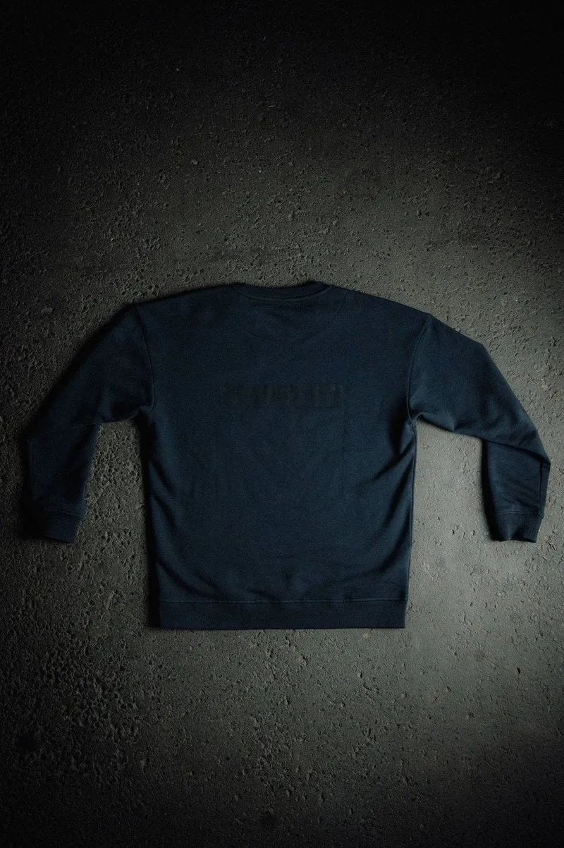 Reflective Crewneck Blue Graphite