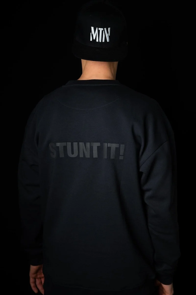 Reflective Crewneck Blue Graphite