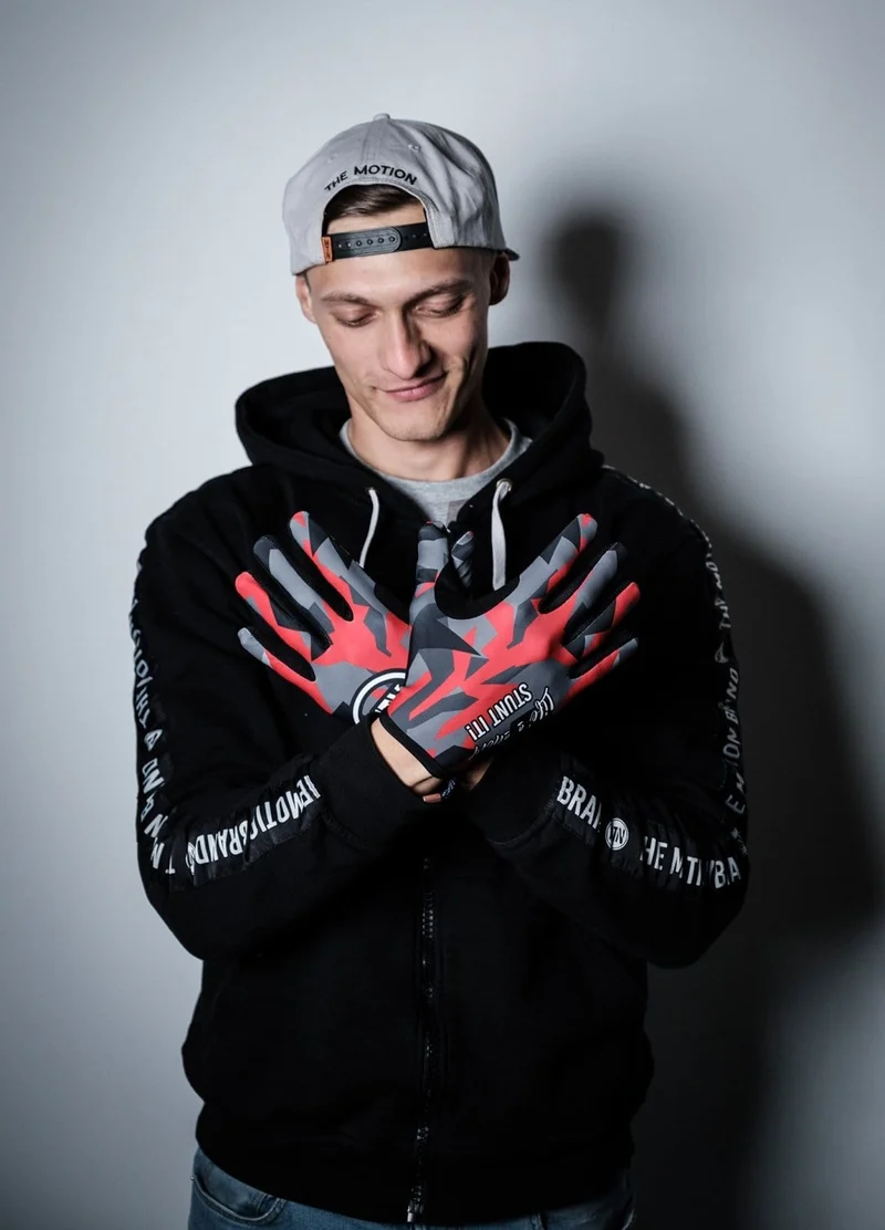 Red-Camo MTB Handschuhe
