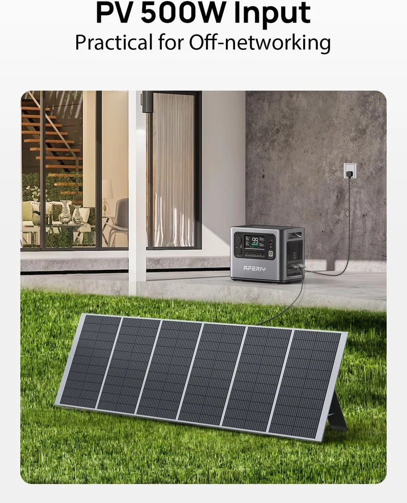 2048Wh Portable Power Station 2400W LiFePO4 Battery Solar Generator with UPS
