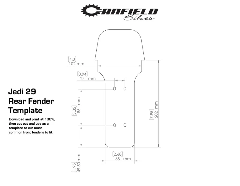 Jedi 29 Rear Fender (template)