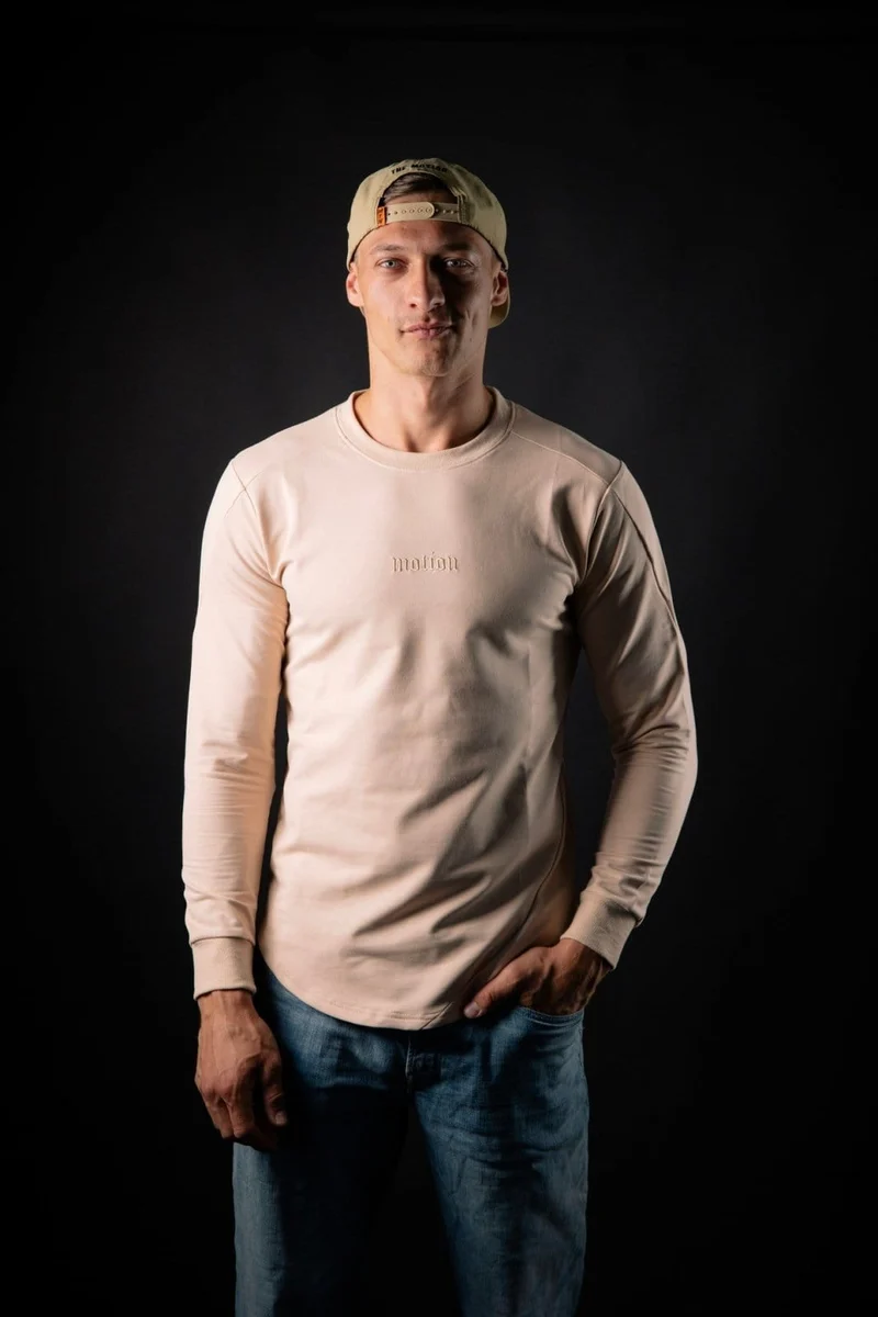 Beige Fitted Motion Longsleeve
