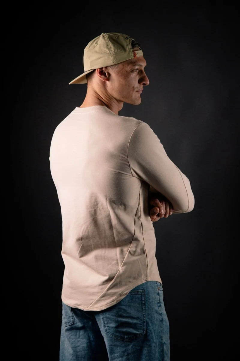 Beige Fitted Motion Longsleeve