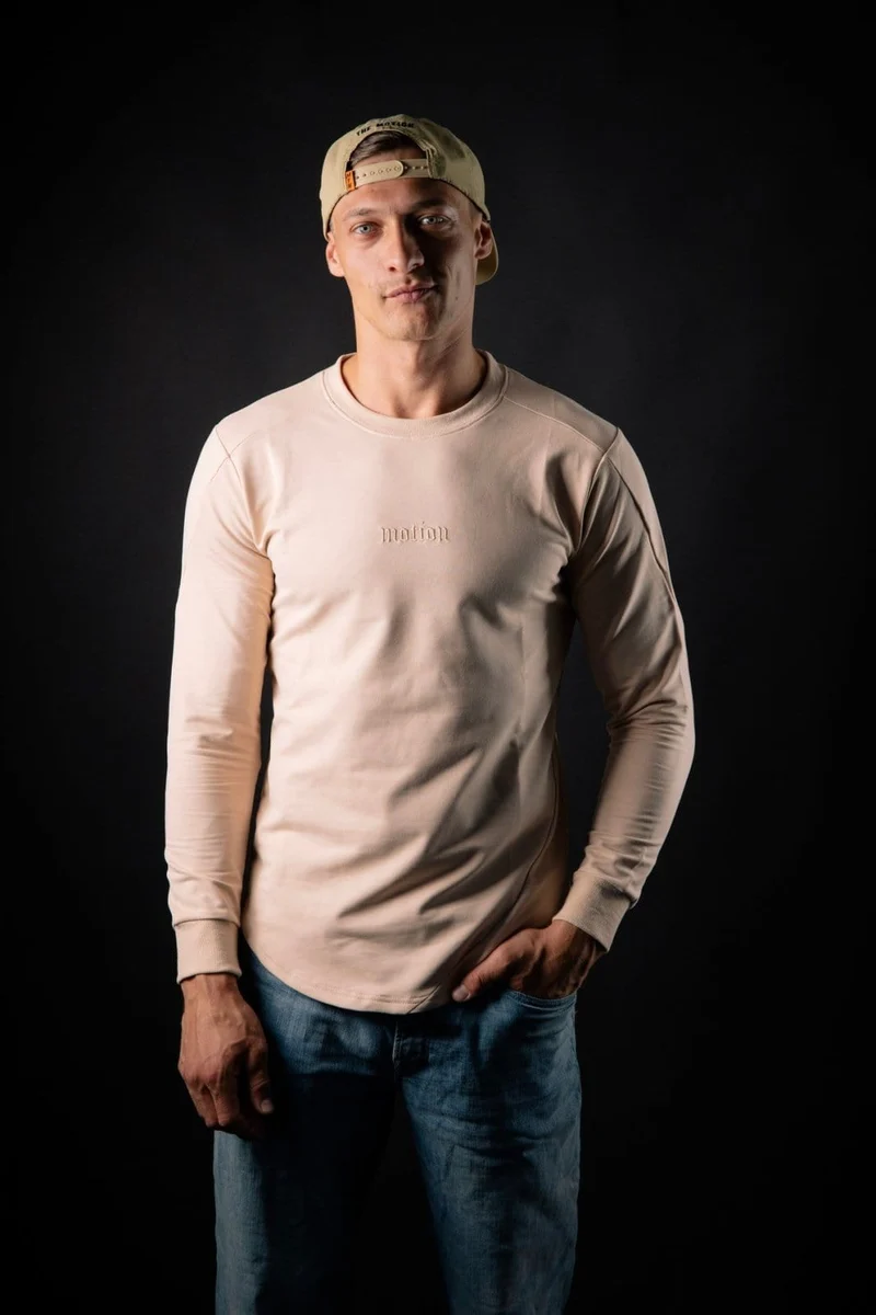 Beige Fitted Motion Longsleeve