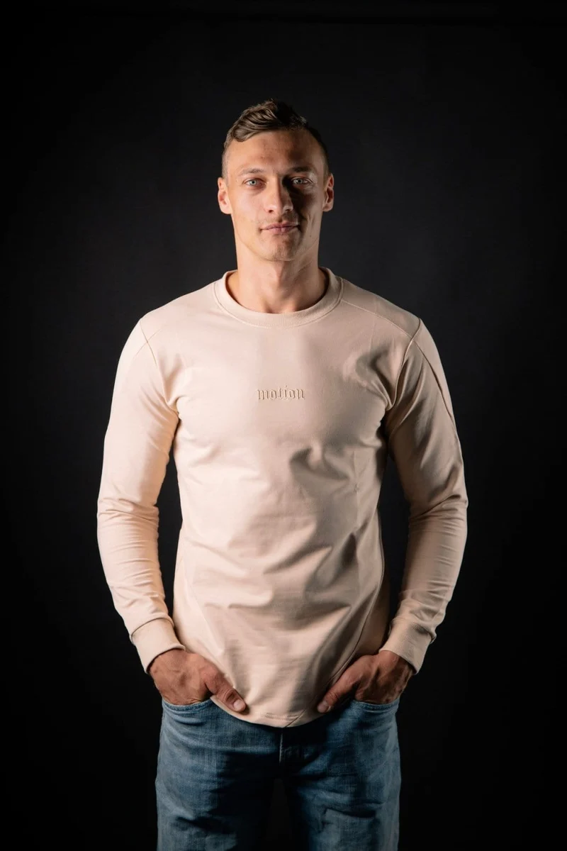 Beige Fitted Motion Longsleeve