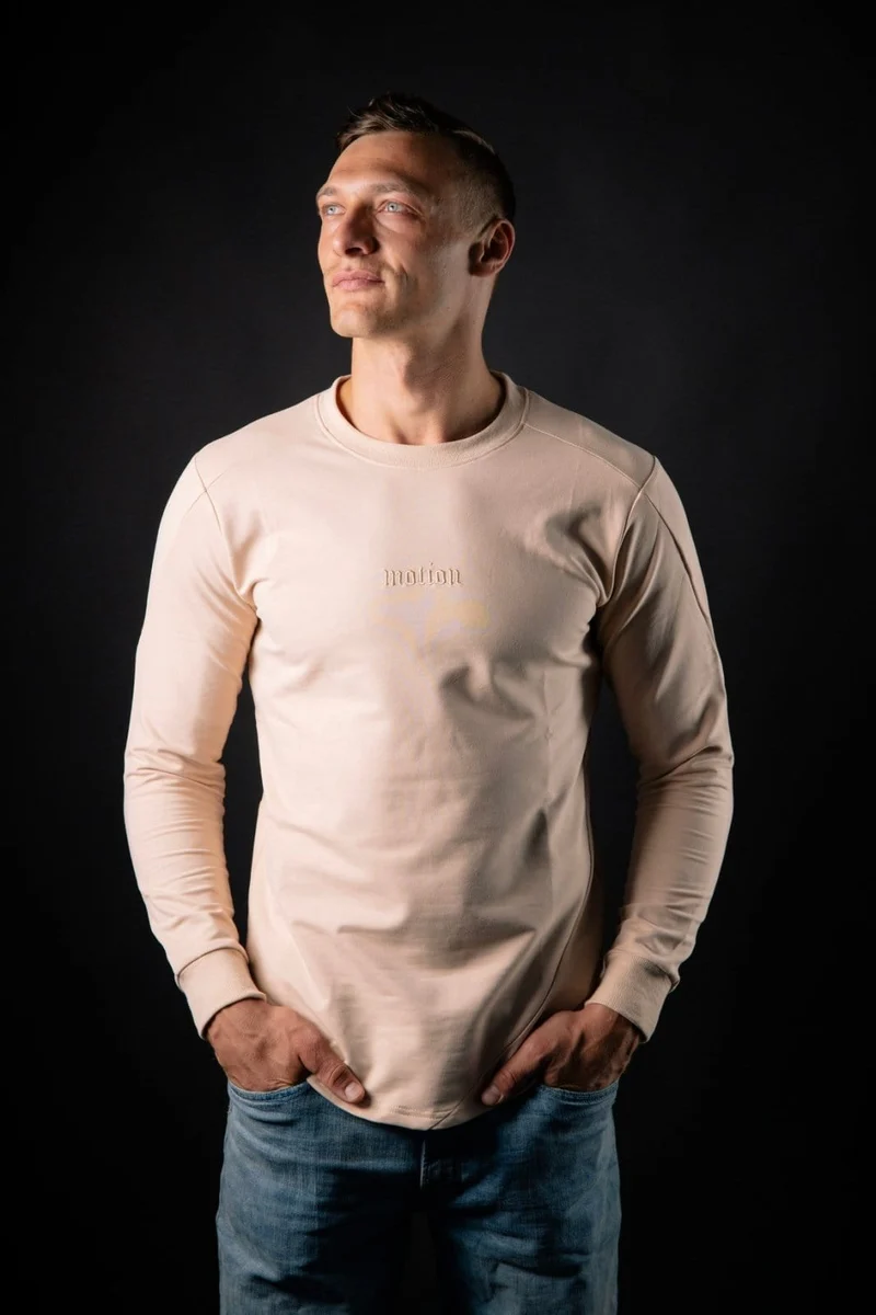 Beige Fitted Motion Longsleeve