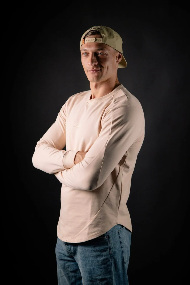 Beige Fitted Motion Longsleeve