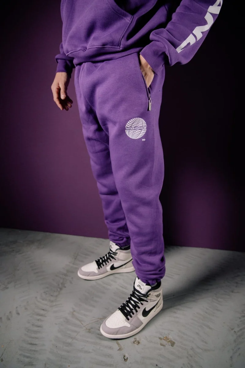 Purple Worldwide Jogging Pants
