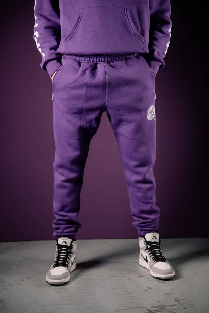 Purple Worldwide Jogging Pants