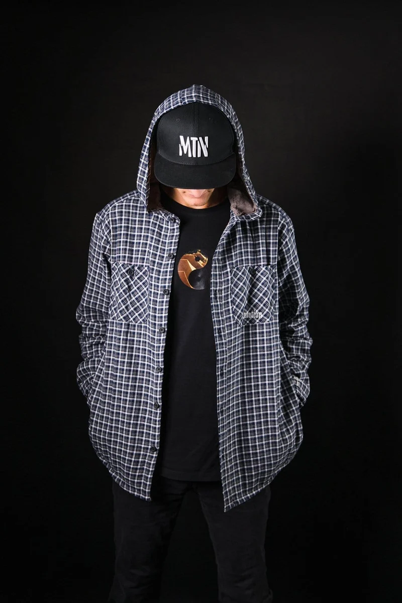 Black/White Hooded Flanell YinYang 2.0