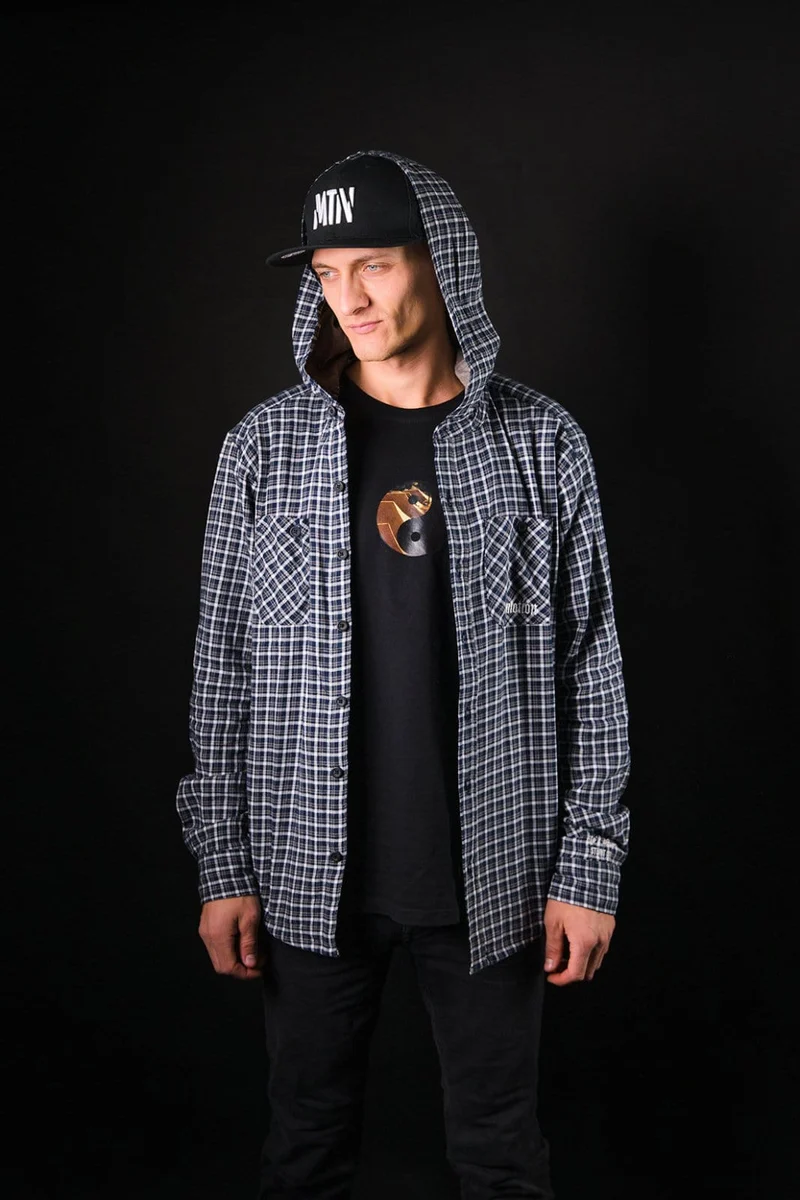 Black/White Hooded Flanell YinYang 2.0